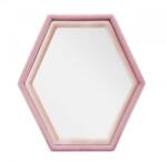 Mauro Ferretti Rózsaszín dísztükör MDF-ből és textilből, 75 x 80 x 4 cm, Tony Mauro Ferreti (066123000R)