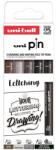 uni Pin Lettering 5 darabos rajzmarker készlet (2UPIN5PASP012) - officedepot