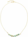  Arannyal Bevont Ezüst Nyaklánc Amazonittal, NRI0257