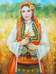 MagicArt Pictură după numere MagicArt - Fată în lan de grâu (după originalul Miglenei Kirilova) (GX48461)