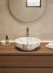 Coloana Lavoar ceramic rotund cu design marmorat, Ø 41 cm (5902025052314)