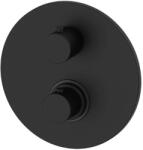 PAFFONI Light - Termosztatikus, rejtett zuhanykeverő testtel, 3 kifolyóval, matt fekete színben LIQ019NO (LIQ019NO)