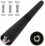  Autó antenna szár, 9cm, 3 féle adapterrel, rugalmas gumi