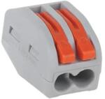  ZLA0957 Oldható vezetékösszekötő, gyorscsatlakozó, 2x(0, 75-2, 5mm2) (max. 32A) /db (ZLA0957)