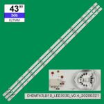  LED-TV387 Háttérvilágítás CHANGHONG 43coll LED TV-be 9LED 3db/cs