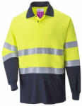 Portwest FR74 Lángálló és Antisztatikus Jól Láthatósági Póló - 4XL, Sárga/Sötétkék