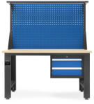 JAN NOWAK LOGAN Munkapad, 1500 x 1700 x 750 mm, antracit-kék