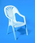Flair Chorus műanyag kerti szék fehér - Flair (70192)