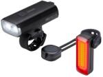 BBB Cycling BLS-176i StrikeDuo 1600 Combo USB-ről tölthető lámpa szett (első és hátsó), gumipántos, távirányítós, 1600/250 lumen, fekete