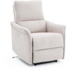  Elektromos, dönthető relax fekvőfotel, zsenília szövet (bézs)