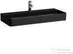 Laufen Val SaphirKeramik 95x42 cm-es mosdó 1 csaplyukkal, túlfolyó nélkül, matt fekete H8102877161111 (H8102877161111)