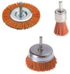 wolfcraft nylon drótkefe készlet 3db, fúrógéphez (2741000)