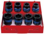 KING TONY 1" gépi dugókulcs készlet 8db-os 24-41mm (8410MP)