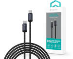 DEVIA Gracious Series 60W PD Type-C/Type-C adat- és töltőkábel 1m - fekete (ST107885)