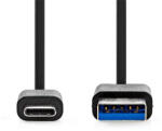 Nedis USB-A - USB-C kábel - USB 3.2 Gen 1 60W 5Gbps - 1m (CCGW61600BK10)