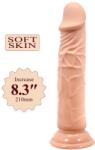  Tapadótalpas műpénisz 21 cm Barbara Calvin 8, 3 " Dildo with Suction Cup