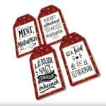  Dekorációs tábla, ajándékkísérő, nyomatott karton tábla 2mm-es, 7x4cm humoros, Mert megérdemled 4db/csomag