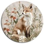  Fa tábla nyomtatott, Erdei állatok, kerek 11, 8cm