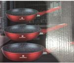 Silver Royal 3 részes serpenyő szett, tapadásmentes bevonattal (SR-2023-bordó)