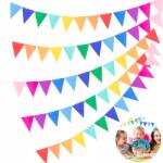  5X Zászlólánc, Kültéri Használatra, Színes Zászlótartókkal 15m (Kolorowa flaga)