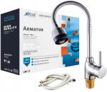 Focus Sanitar Konyhai Flexibilis Csaptelep Flexibilis Mosogató Csaptelep Álló Kétfunkciós Króm (6000730)