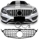  Mercedes Benz W205 C205 C-osztály 2014-2021 króm - fekete hűtőrács Panamerica AMG GT stílusban