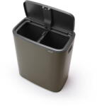 Brabantia Сиво стоманено кошче за боклук за рециклиране, отваряне с докосване 60 l Bo Touch Bin - Brabantia (221521)