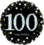 Anagram 100. évszámos fólia lufi, gömb, HB, fekete