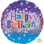 Anagram Fólia lufi, 18"/45cm, gömb alakú, HB hologramos, kék-lila