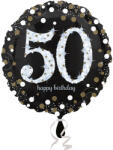 Anagram 50. évszámos fólia lufi, gömb, HB, fekete