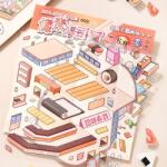 Simno - Pixel-sushi ház - matricajelenet 1 darabos kirakó (6941776322191)