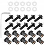  Eloxált Csavarok Ablakokhoz És Idomokhoz Fekete Univerzális 10 Db
