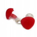 Luna Art Biztonságos orr kabalafigurákhoz és amigurumihoz Piros Velúr 20×20 mm (nb)