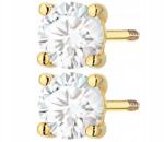 ZŁOCISTO Arany Fülbevaló Gyémántokkal Csavart Stift Arany 585 Ajándék Gravírozás (DLA DZIEWCZYNY NARZECZONEJ) - allegro - 911 890 Ft