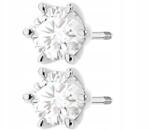 ZŁOCISTO Fülbevaló Fehér Arany 585 Gyémántok Gyémánt Lab 1, 40 Ct Csavaros Stift (DLA DZIEWCZYNY NARZECZONEJ)