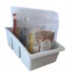  Fűszertartó, Fűszer Szervező Fiókba, Szekrénybe, 3 Rekeszes, Bézs