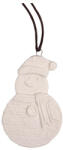 PD Karácsonyi kerámia akasztós 6 x 8 cm kötött hóember fehér (144972)
