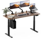 StableDesk Birou reglabil electric StableDesk Pro, 2 motoare, Ridica 125 kg, Organizator cabluri, Touchscreen, Aplicatie pentru Telefon, Cadru Negru mat, Blat Ma (SD-101-NE-R-RB-150x75)