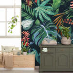 Komar Óriás színes trópusi levelek mintás fotótapéta