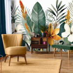 Wallvision Óriás trópusi levél és virágmintás fotótapéta 368x280cm