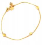  Arany karkötő 585 páncél lóherével, szívecskével és csillaggal