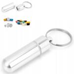  Tablettatartó Kulcstartó Fém Acél Ezüst (051411)