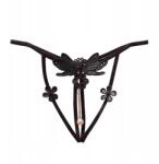 Fashion Nyitott erotikus tanga bugyi csipkével, gyöngy díszítéssel