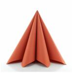 Mank Textilhatású egyszínű szalvéta 40x40 cm 50 lap/csomag - terrakotta