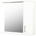 BD Oglinda baie cu dulap GN0001, dreptunghiulara, PAL Lucios, iluminare led, 3 rafturi, 60 cm, alb (00003658)