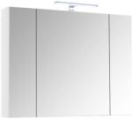 BD Dulap baie cu oglinda Celine, PAL, iluminare led, 100 cm, 3 usi, 3 rafturi, soft close, alb (00003470)