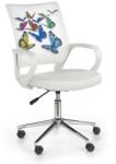 HM Scaun birou copii HM Ibis Butterfly, Ergonomic, Cadru Metal, Stofa Piele ecologica, Inaltime ajustabila, 100 Kg, Multicolor (00002234)