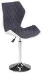 HM Scaun de birou HM Matrix 2, Ergonomic, Baza fixa, Cadru Cromat, Stofa Piele ecologica, Inaltime ajustabila, Rotativ, 100 Kg, Alb Gri (00002335)