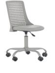 HM Scaun birou copii din polipropilena HM Pure, piele ecologica, baza vopsita, inaltime reglabila, roti pivotante, 80 kg, gri (00003294)