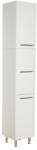 BD Dulap baie tip coloana GN0201, Pal lucios, 6 rafturi, 3 usi, picioare reglabile, 30x30x180 cm (00003833)